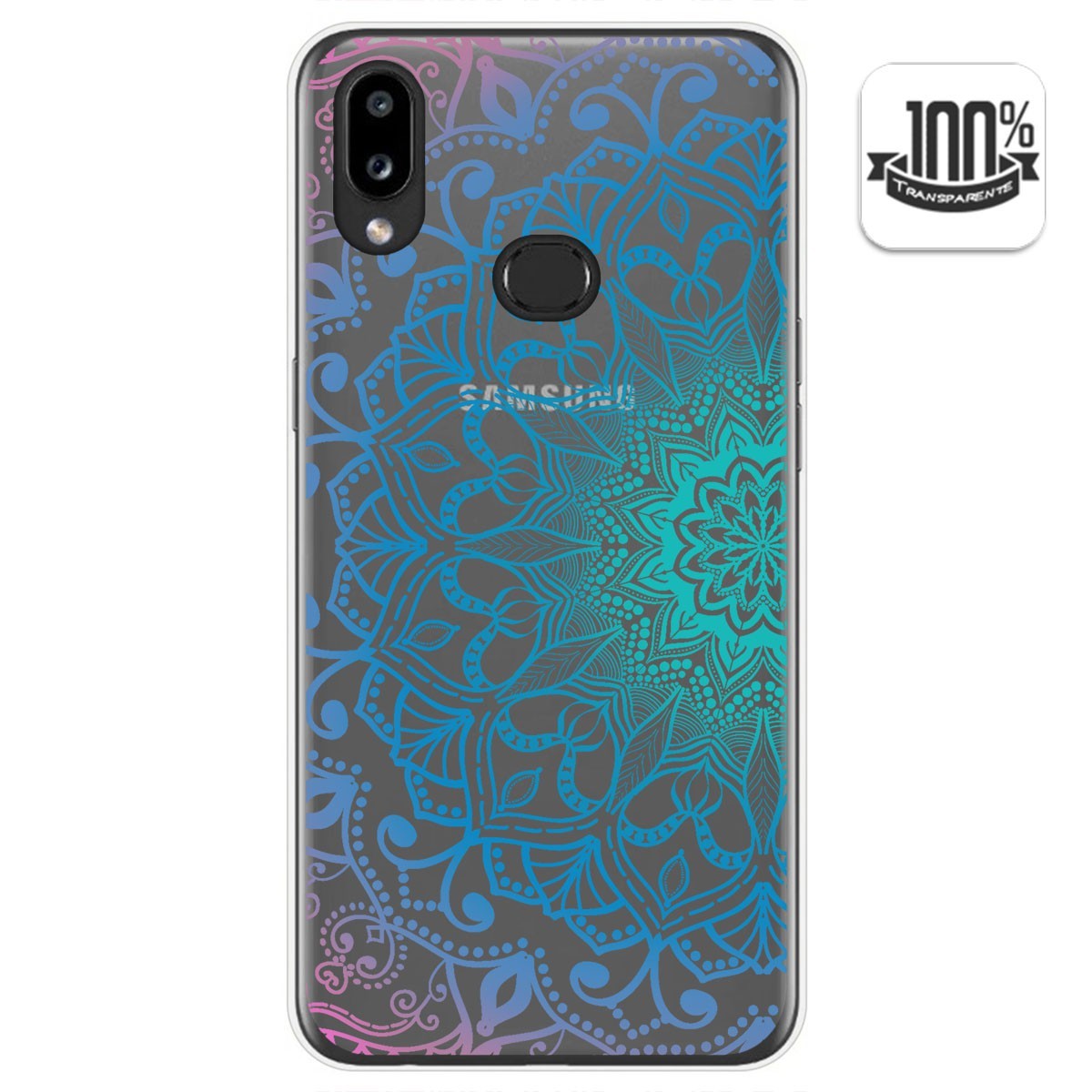Funda Gel Transparente para Samsung Galaxy A10s diseño Mandala Dibujos