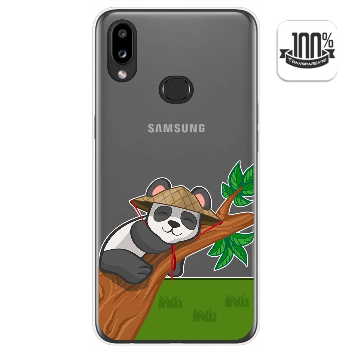Funda Gel Transparente para Samsung Galaxy A10s diseño Panda Dibujos