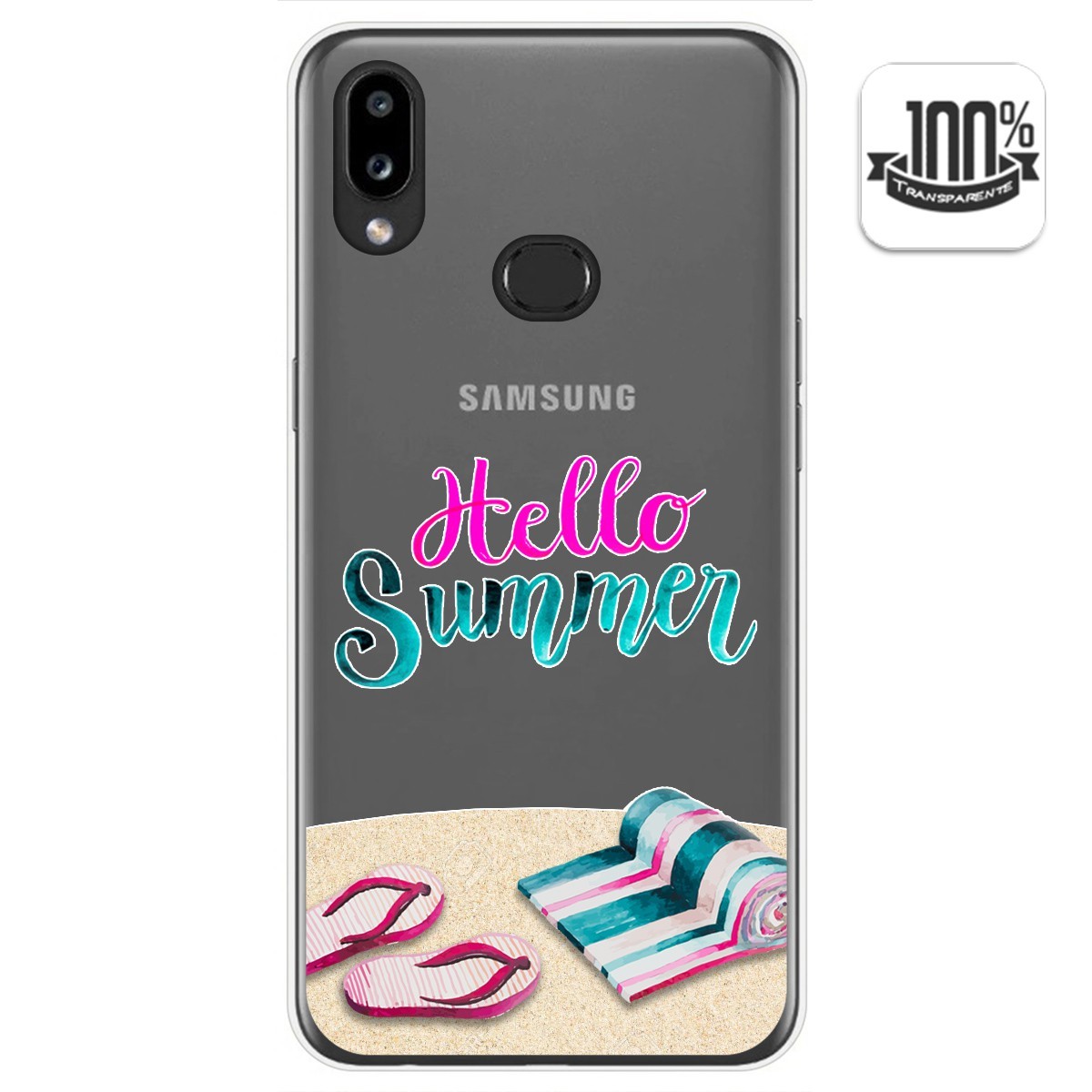 Funda Gel Transparente para Samsung Galaxy A10s diseño Summer Dibujos