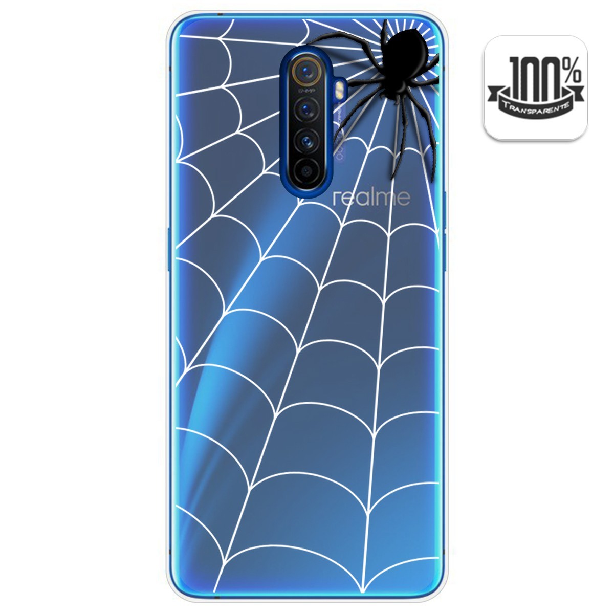 Funda Gel Transparente para Realme X2 Pro diseño Araña Dibujos
