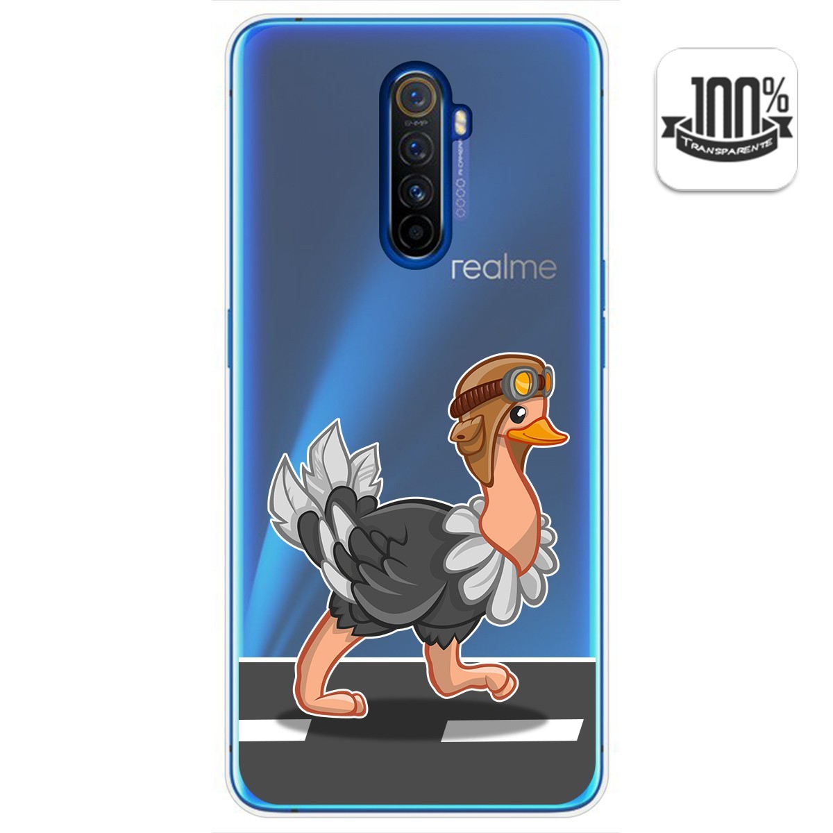 Funda Gel Transparente para Realme X2 Pro diseño Avestruz Dibujos