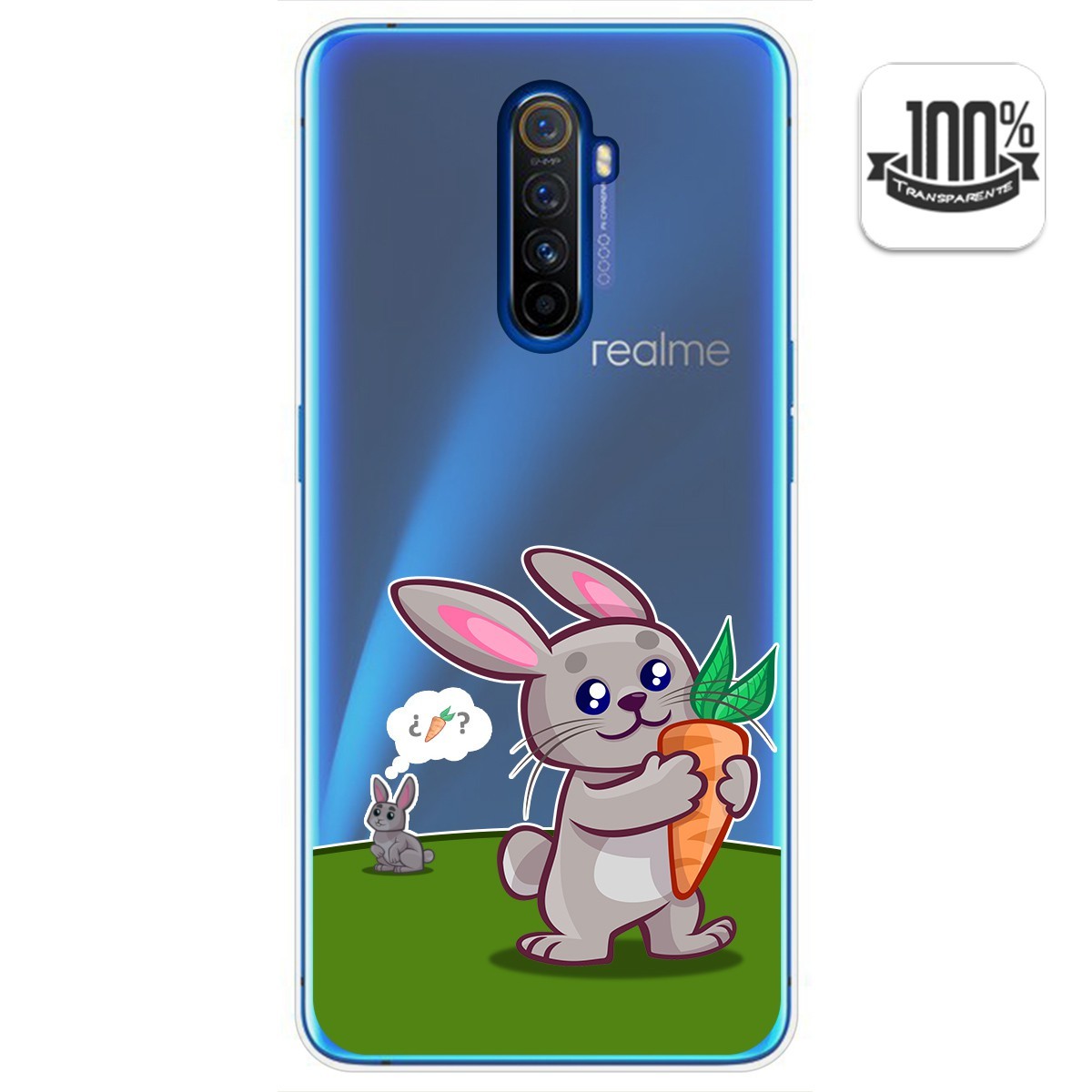 Funda Gel Transparente para Realme X2 Pro diseño Conejo Dibujos
