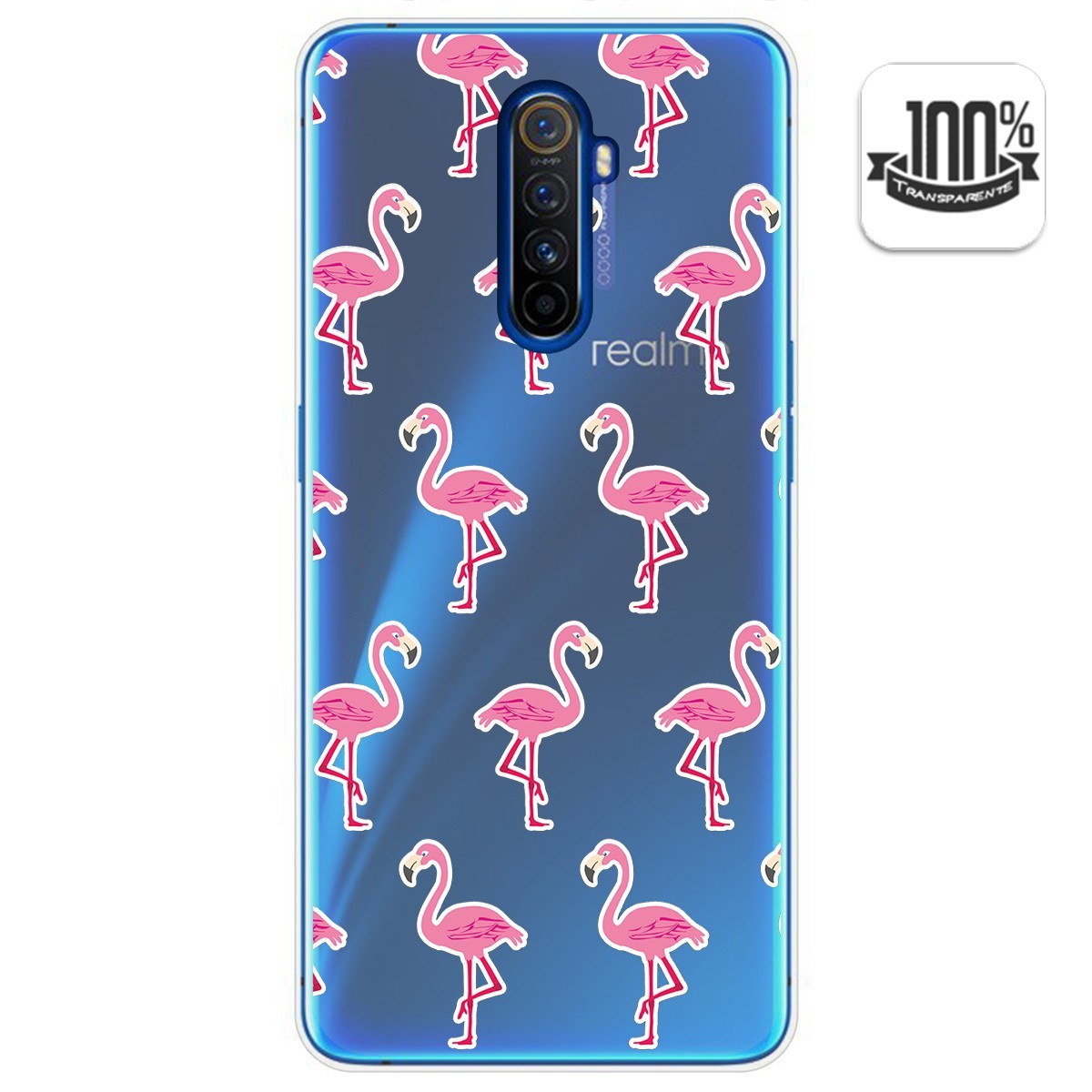 Funda Gel Transparente para Realme X2 Pro diseño Flamenco Dibujos