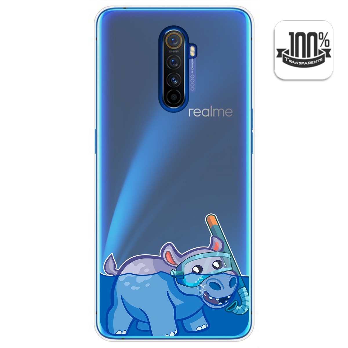 Funda Gel Transparente para Realme X2 Pro diseño Hipo Dibujos