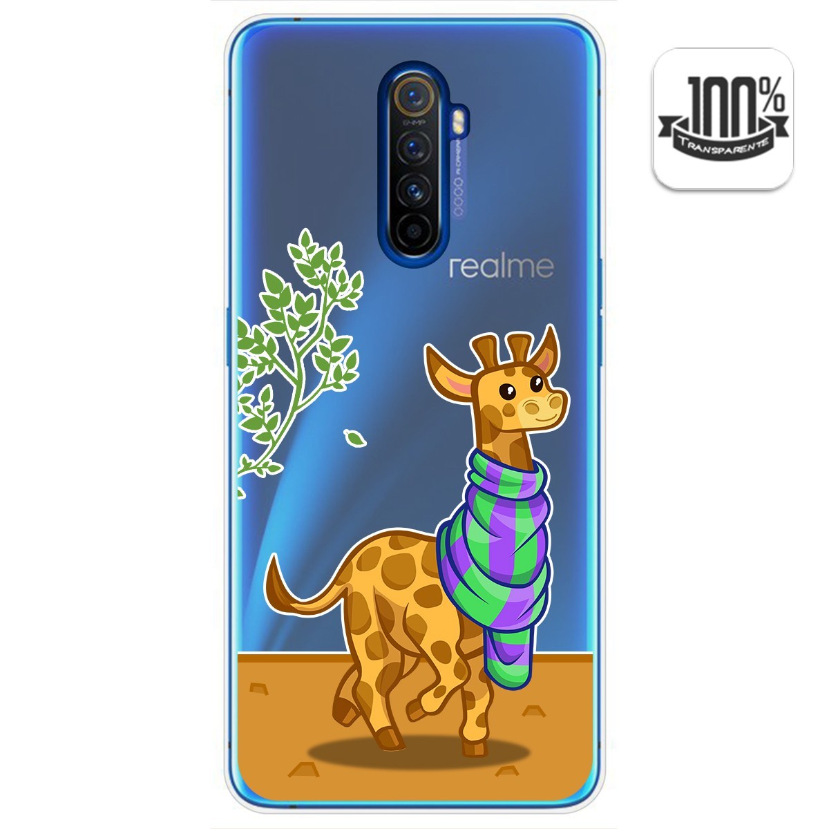 Funda Gel Transparente para Realme X2 Pro diseño Jirafa Dibujos
