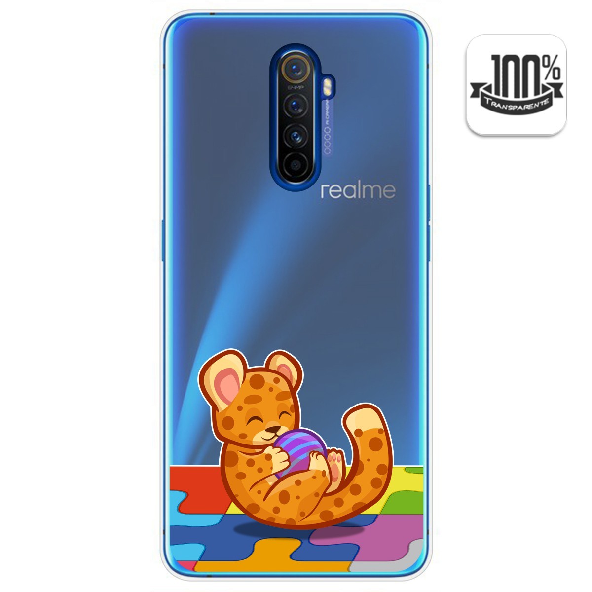 Funda Gel Transparente para Realme X2 Pro diseño Leopardo Dibujos
