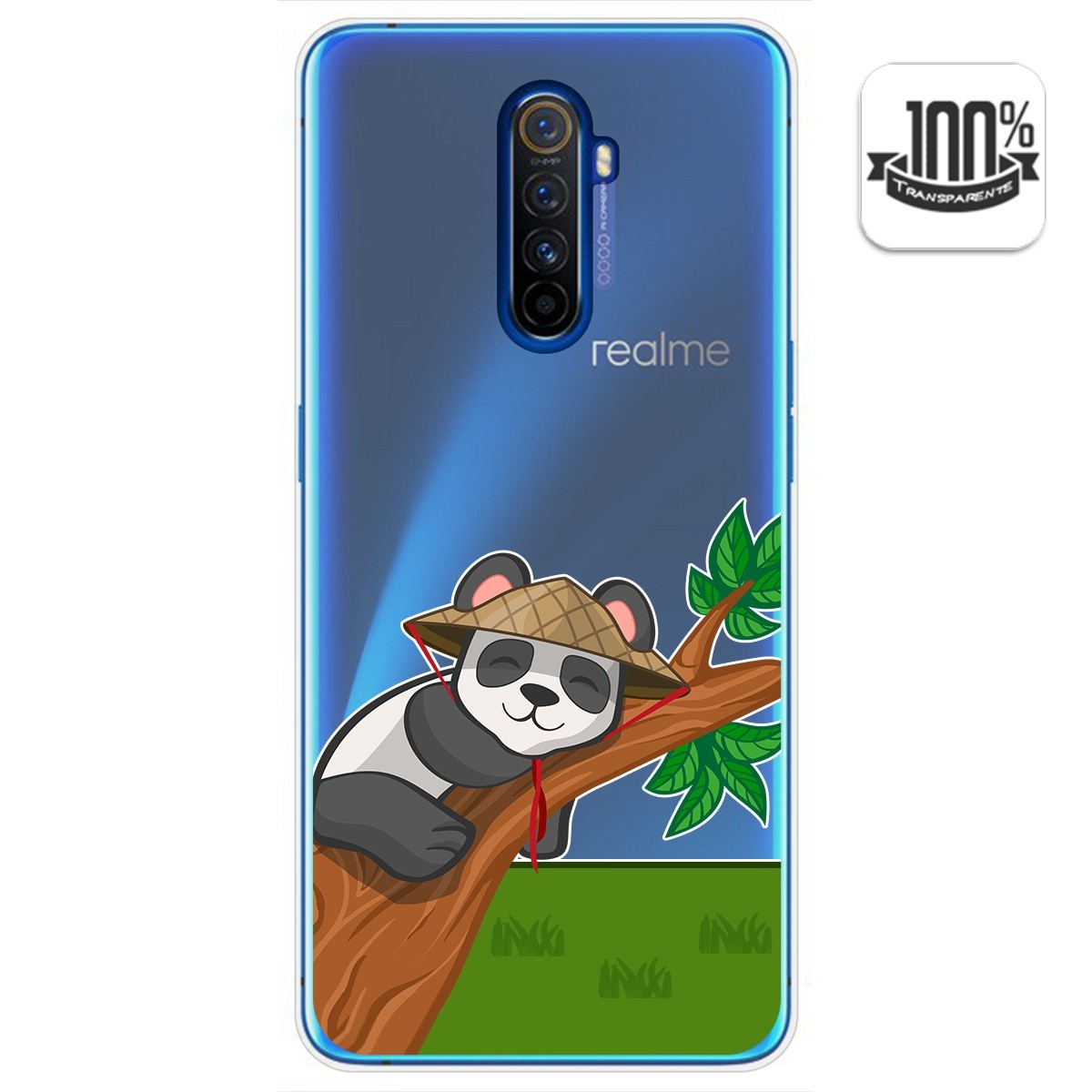Funda Gel Transparente para Realme X2 Pro diseño Panda Dibujos