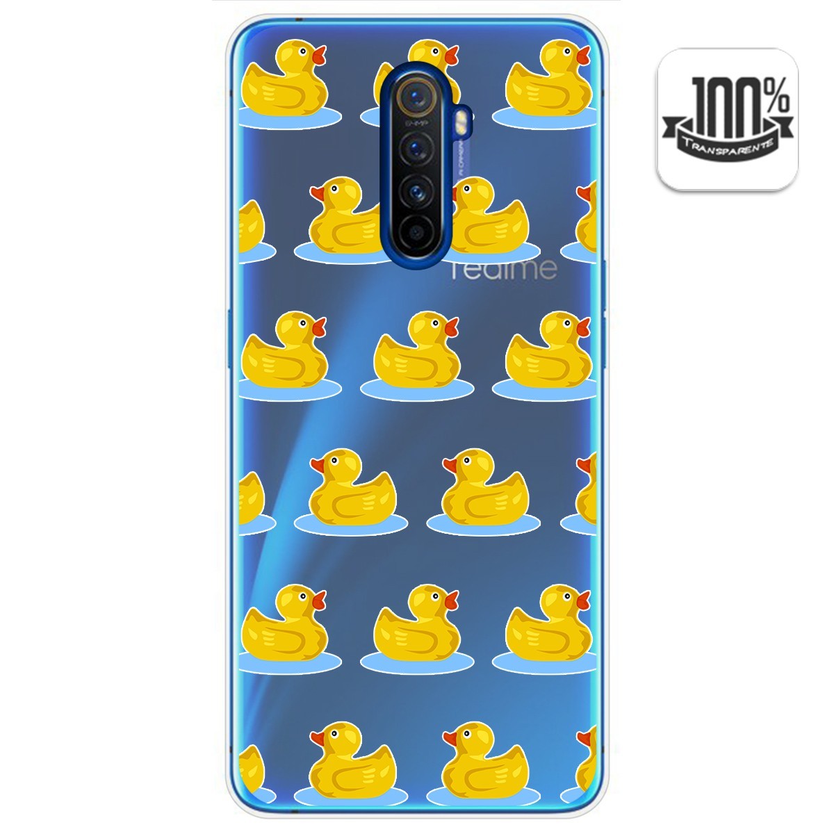 Funda Gel Transparente para Realme X2 Pro diseño Pato Dibujos