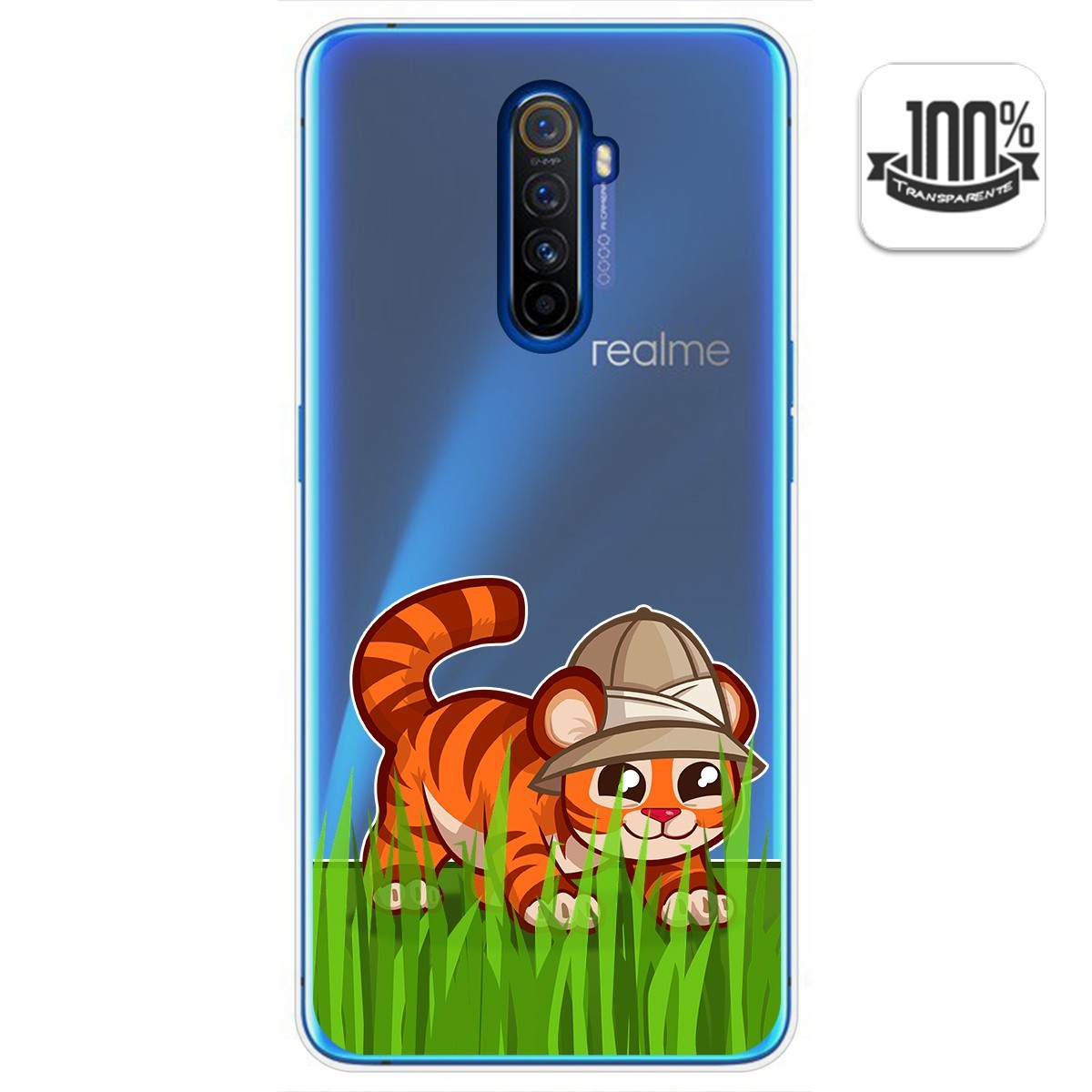 Funda Gel Transparente para Realme X2 Pro diseño Tigre Dibujos