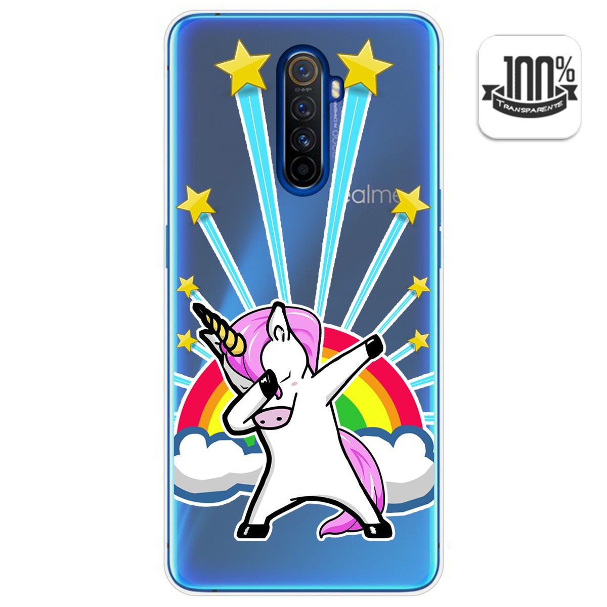 Funda Gel Transparente para Realme X2 Pro diseño Unicornio Dibujos