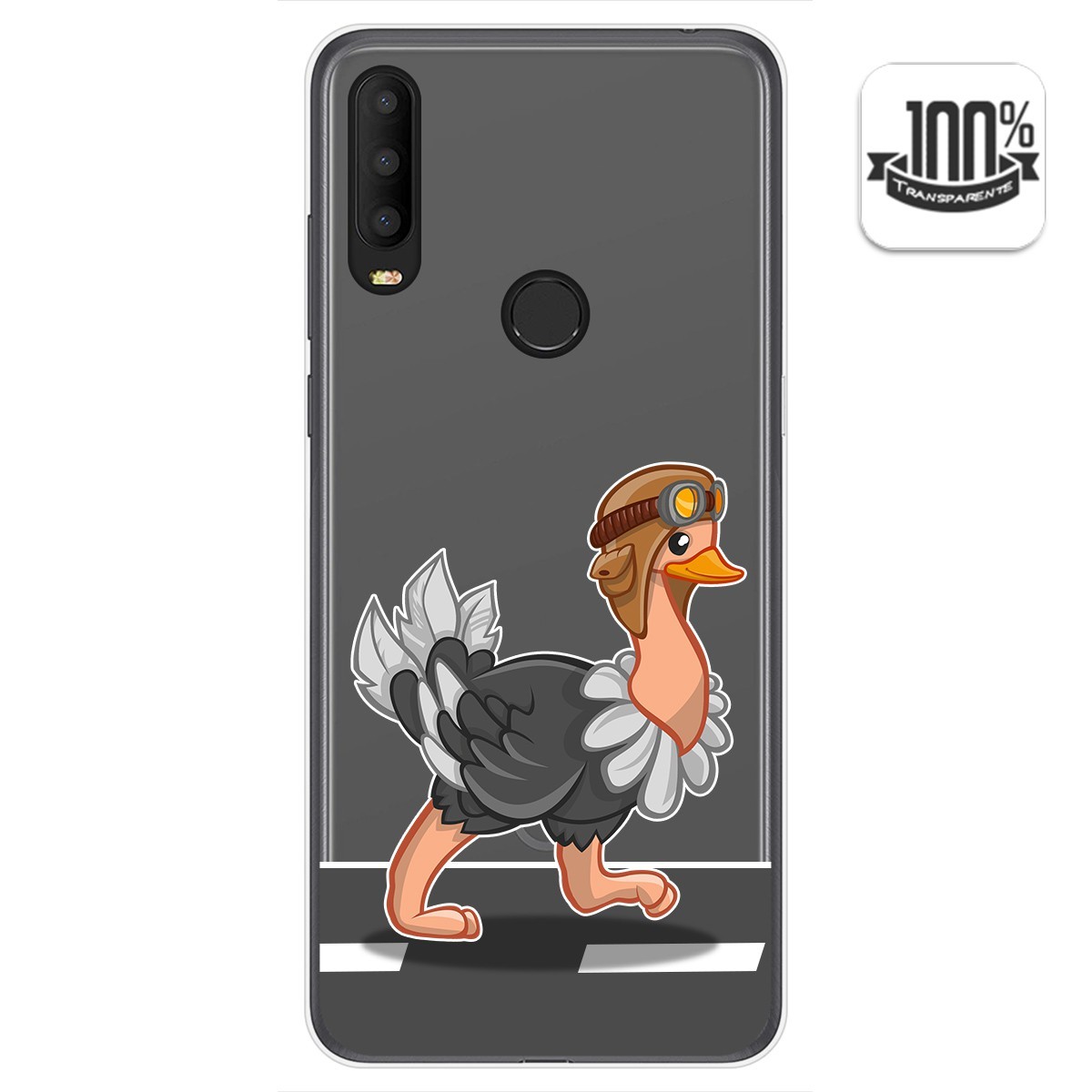 Funda Gel Transparente para Alcatel 3X 2020 diseño Avestruz Dibujos