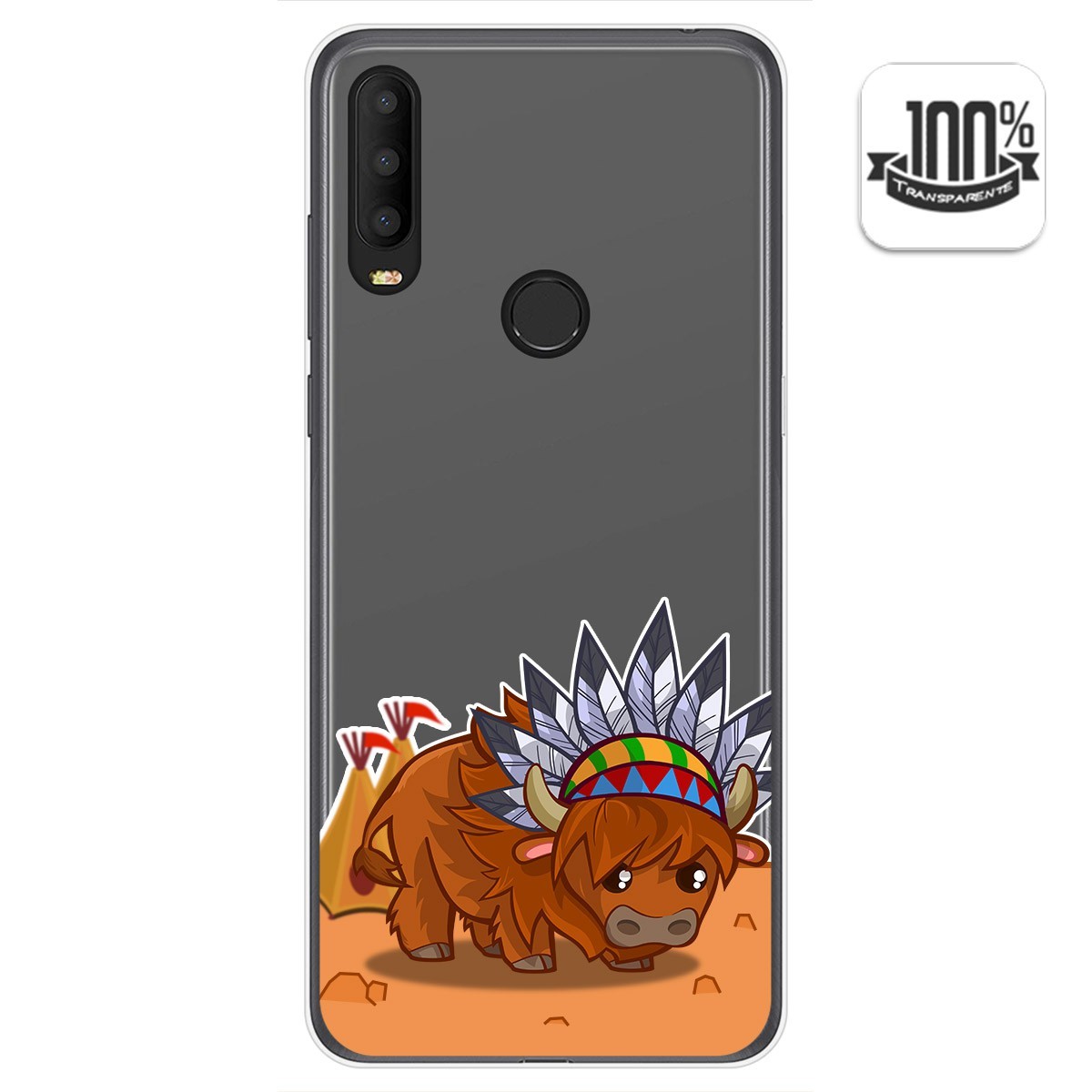 Funda Gel Transparente para Alcatel 3X 2020 diseño Bufalo Dibujos