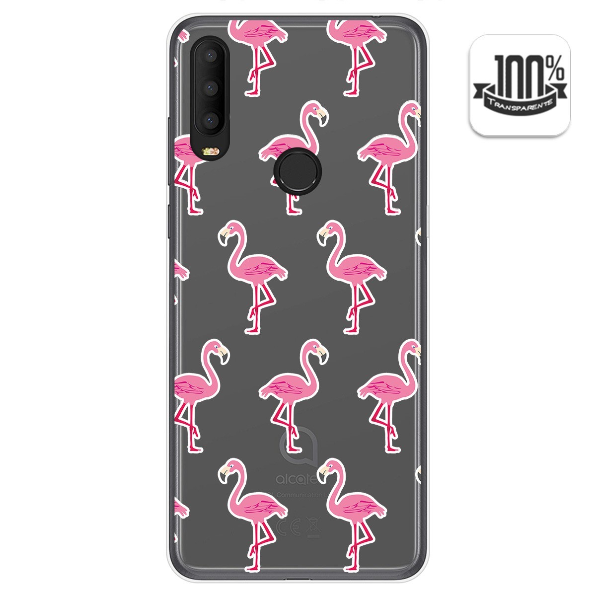 Funda Gel Transparente para Alcatel 3X 2020 diseño Flamenco Dibujos