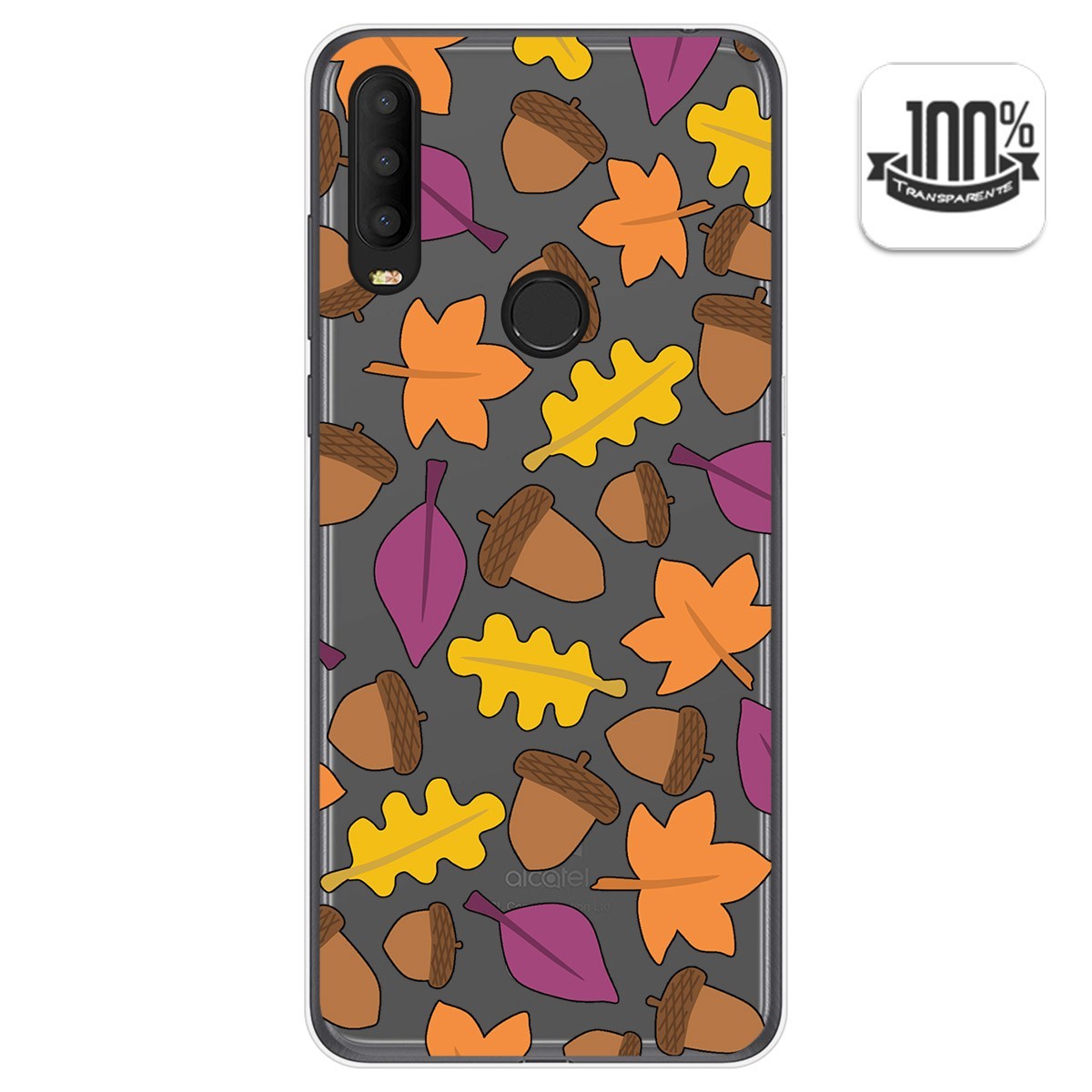 Funda Gel Transparente para Alcatel 3X 2020 diseño Otoño Dibujos