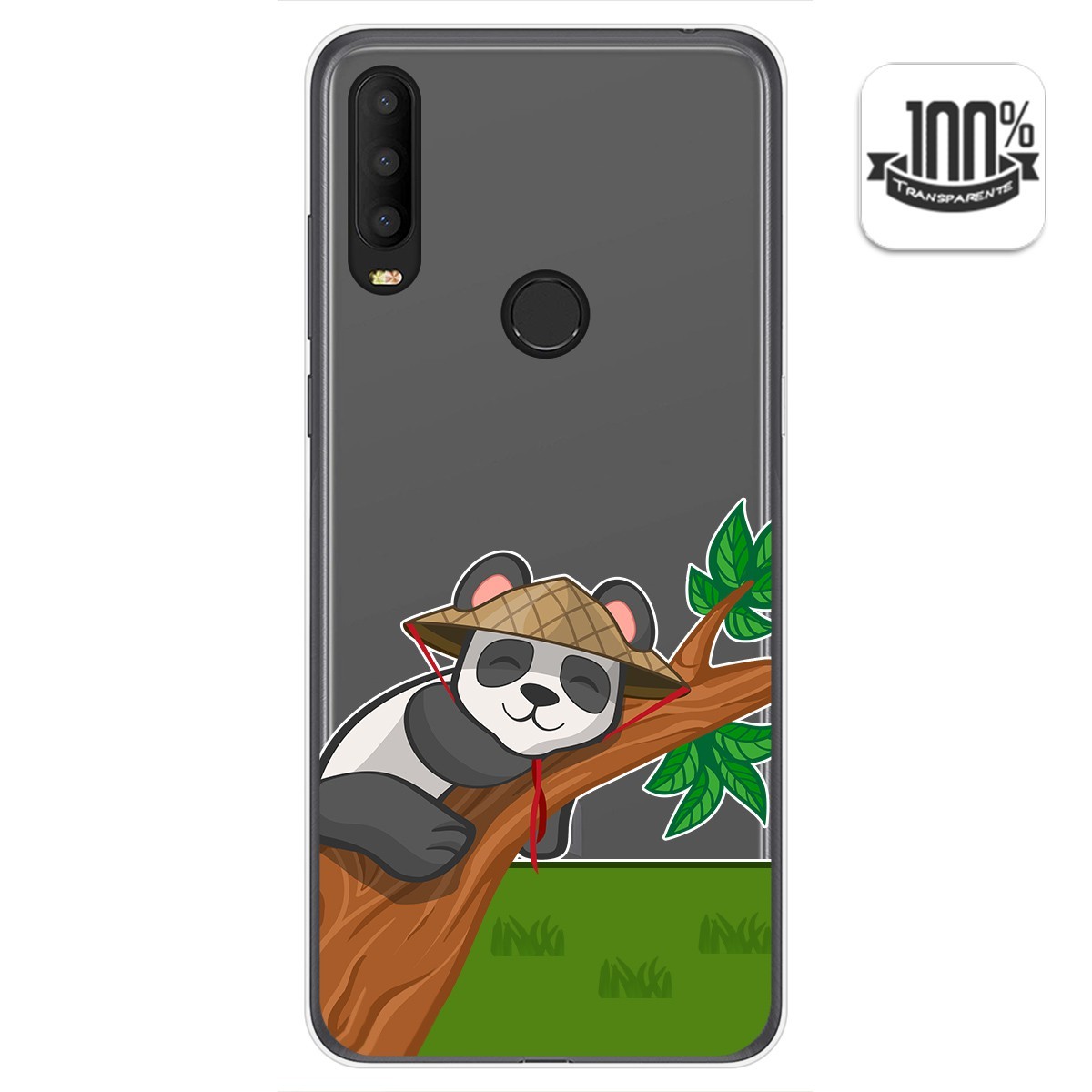 Funda Gel Transparente para Alcatel 3X 2020 diseño Panda Dibujos