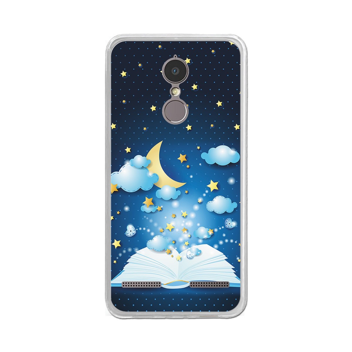 Funda Gel Tpu para Lenovo K6 4G 5" Diseño Libro Cuentos Dibujos