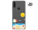 Funda Gel Transparente para Alcatel 3X 2020 diseño Playa Dibujos