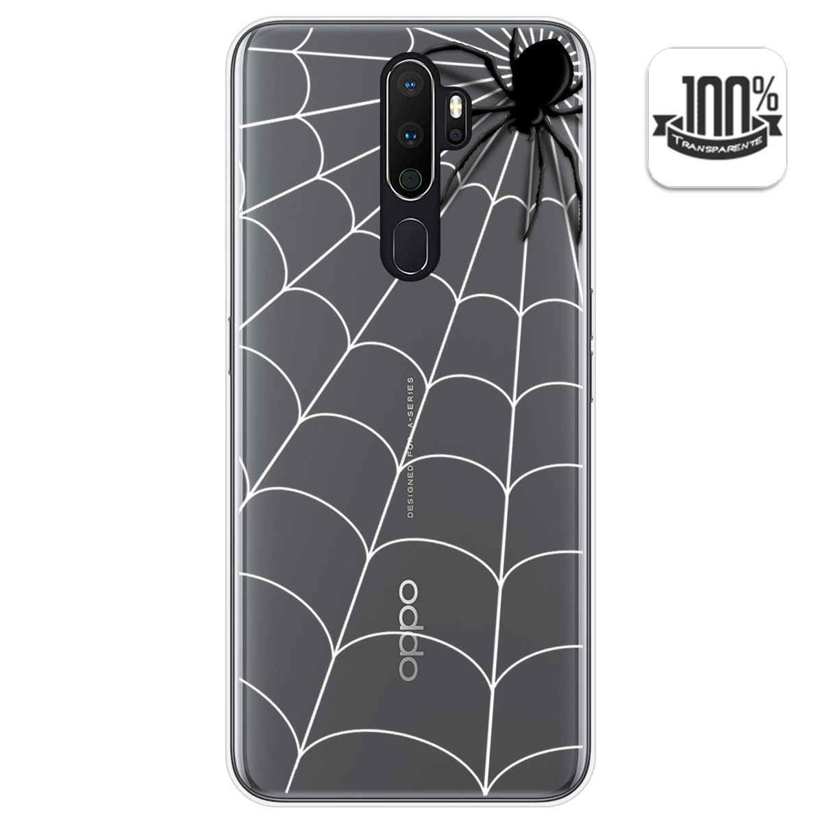 Funda Gel Transparente para Oppo A5 2020 diseño Araña Dibujos