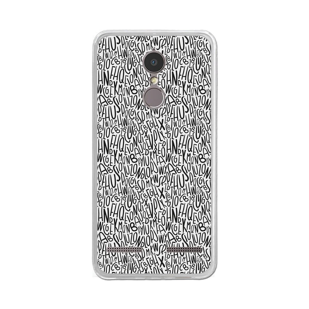 Funda Gel Tpu para Lenovo K6 4G 5" Diseño Letras Dibujos