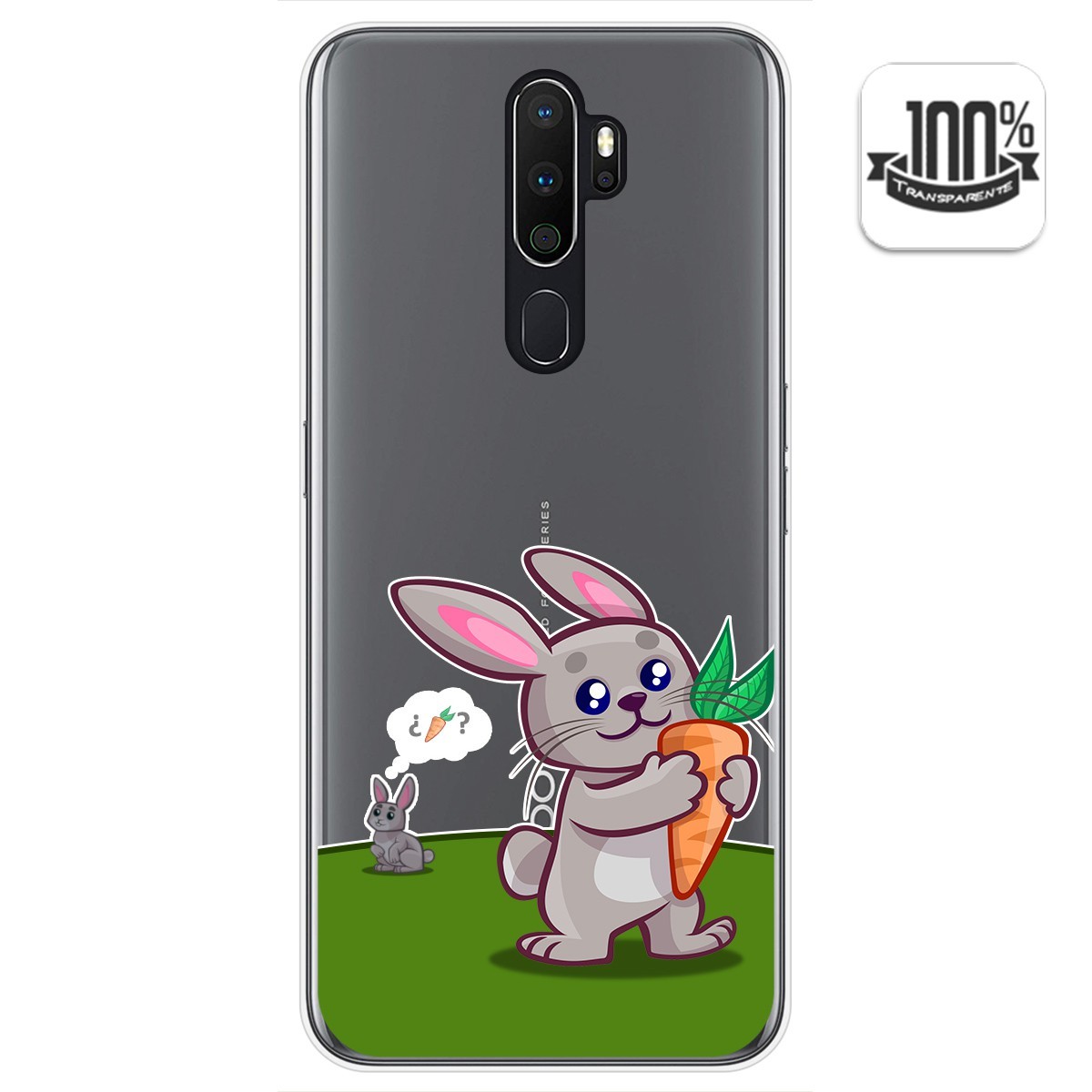 Funda Gel Transparente para Oppo A5 2020 diseño Conejo Dibujos