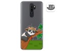 Funda Gel Transparente para Oppo A5 2020 diseño Panda Dibujos