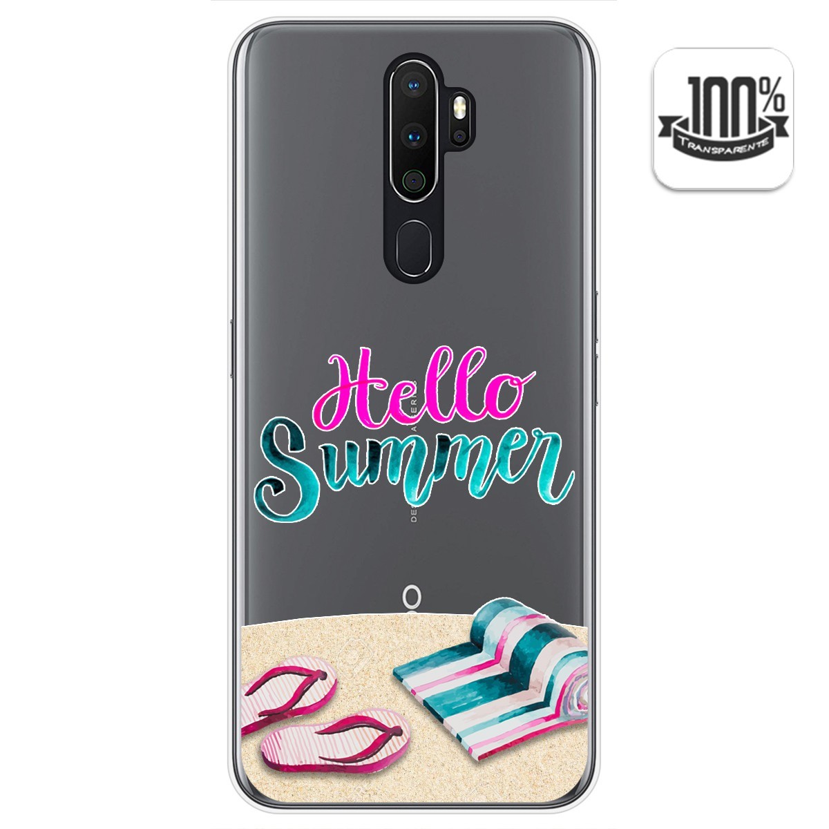 Funda Gel Transparente para Oppo A5 2020 diseño Summer Dibujos