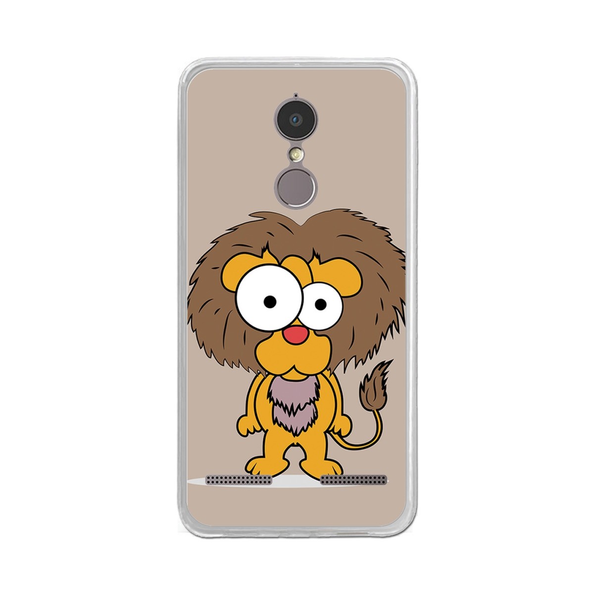 Funda Gel Tpu para Lenovo K6 4G 5" Diseño Leon Dibujos