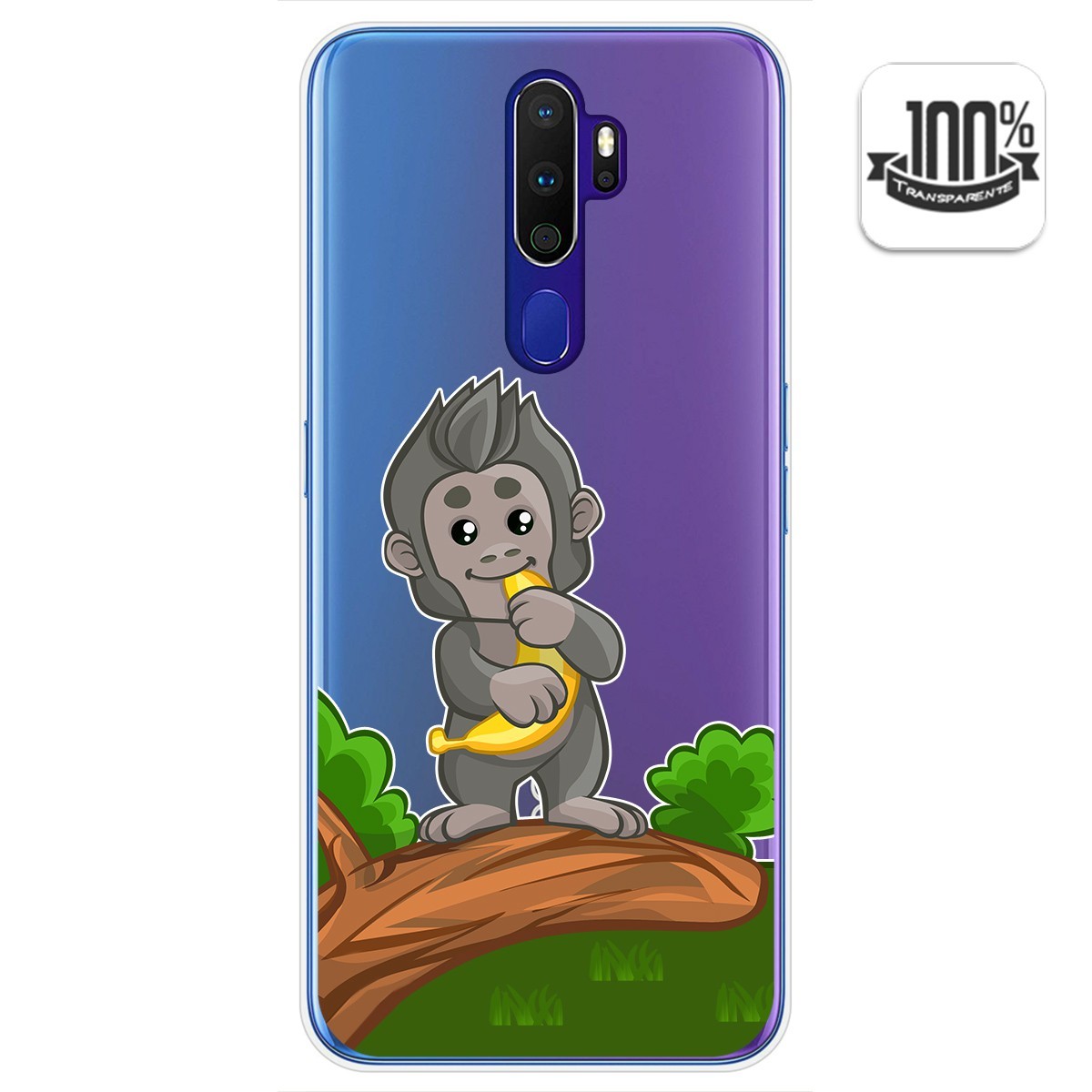 Funda Gel Transparente para Oppo A9 2020 diseño Mono Dibujos