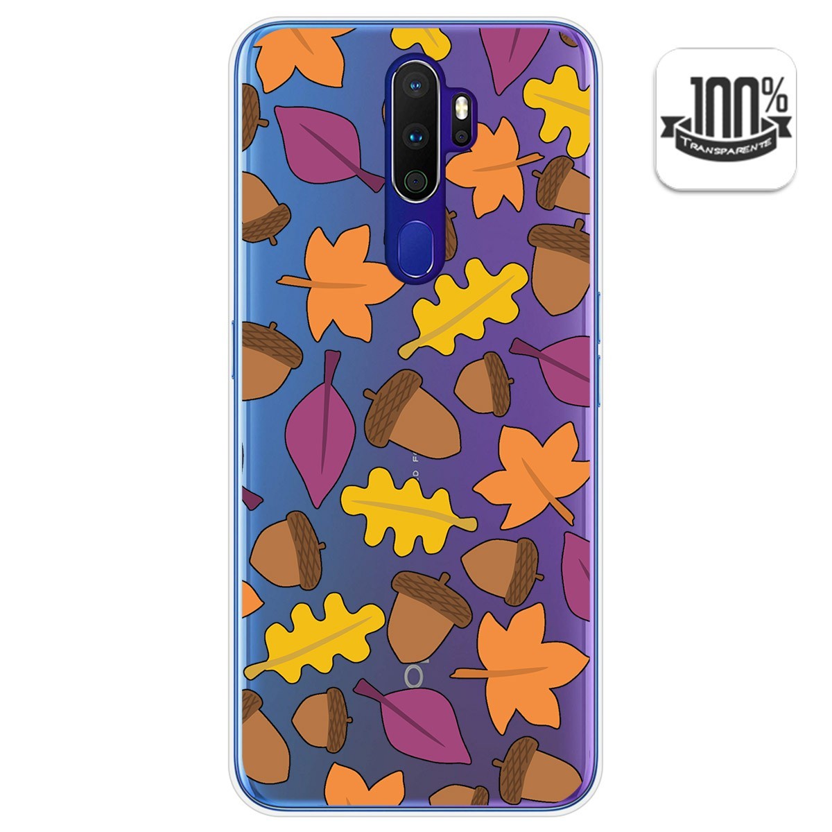 Funda Gel Transparente para Oppo A9 2020 diseño Otoño Dibujos