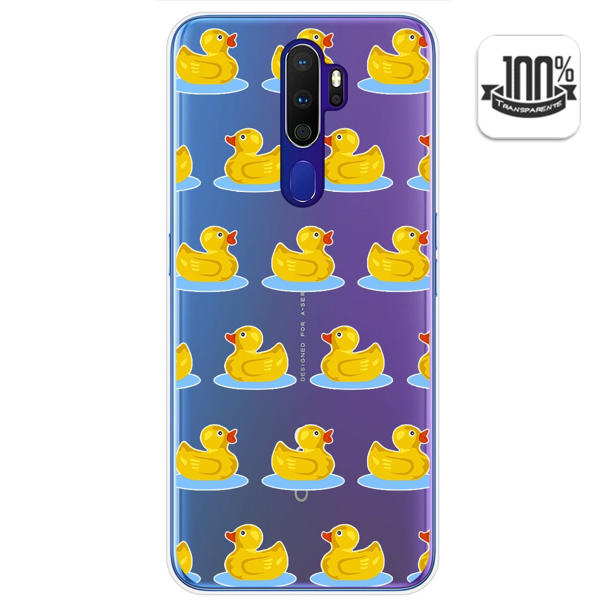 Funda Gel Transparente para Oppo A9 2020 diseño Pato Dibujos