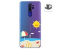 Funda Gel Transparente para Oppo A9 2020 diseño Playa Dibujos