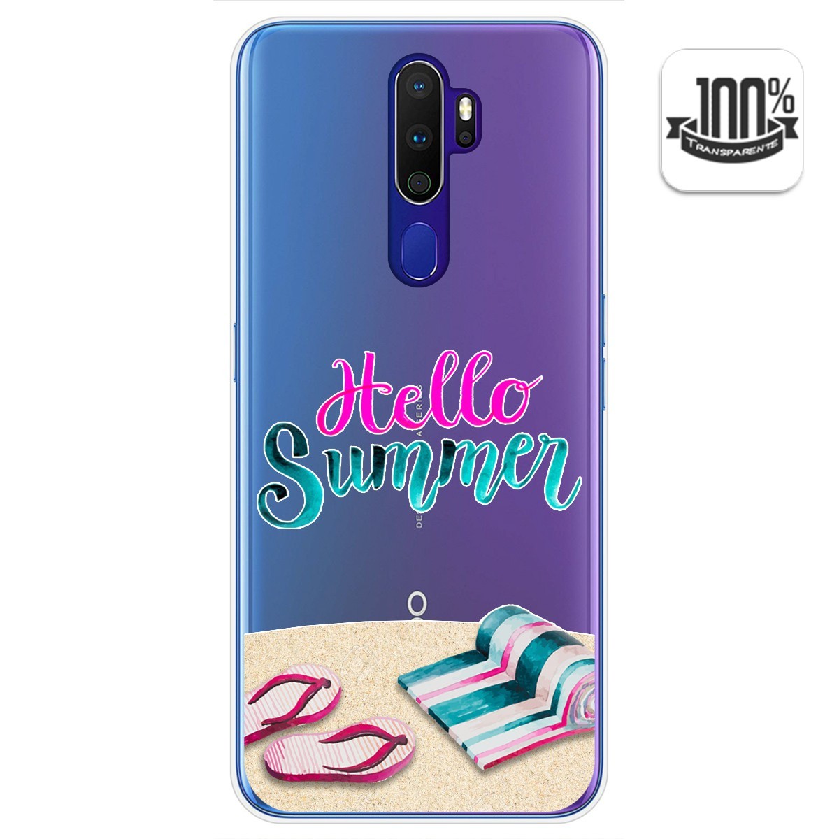 Funda Gel Transparente para Oppo A9 2020 diseño Summer Dibujos