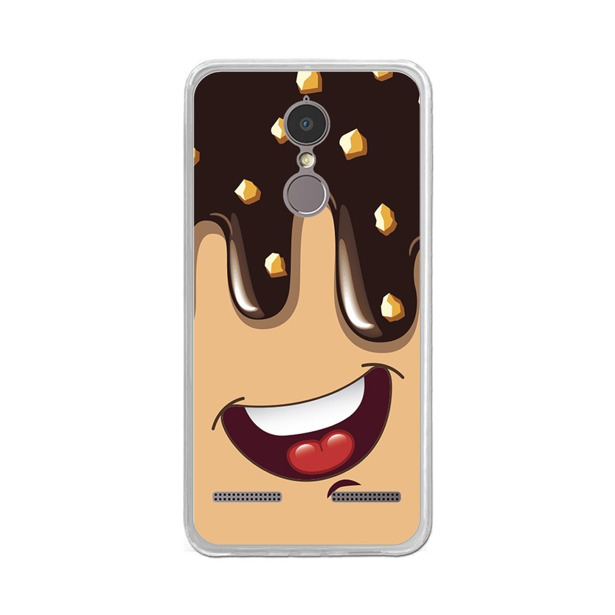 Funda Gel Tpu para Lenovo K6 4G 5" Diseño Helado Chocolate Dibujos