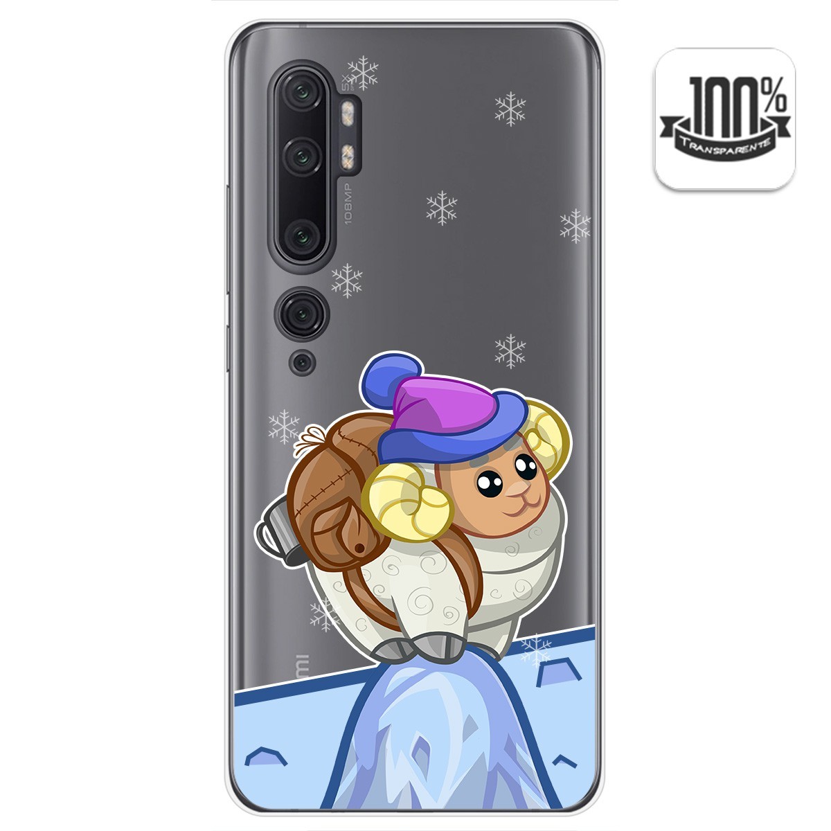 Funda Gel Transparente para Xiaomi Mi Note 10 diseño Cabra Dibujos