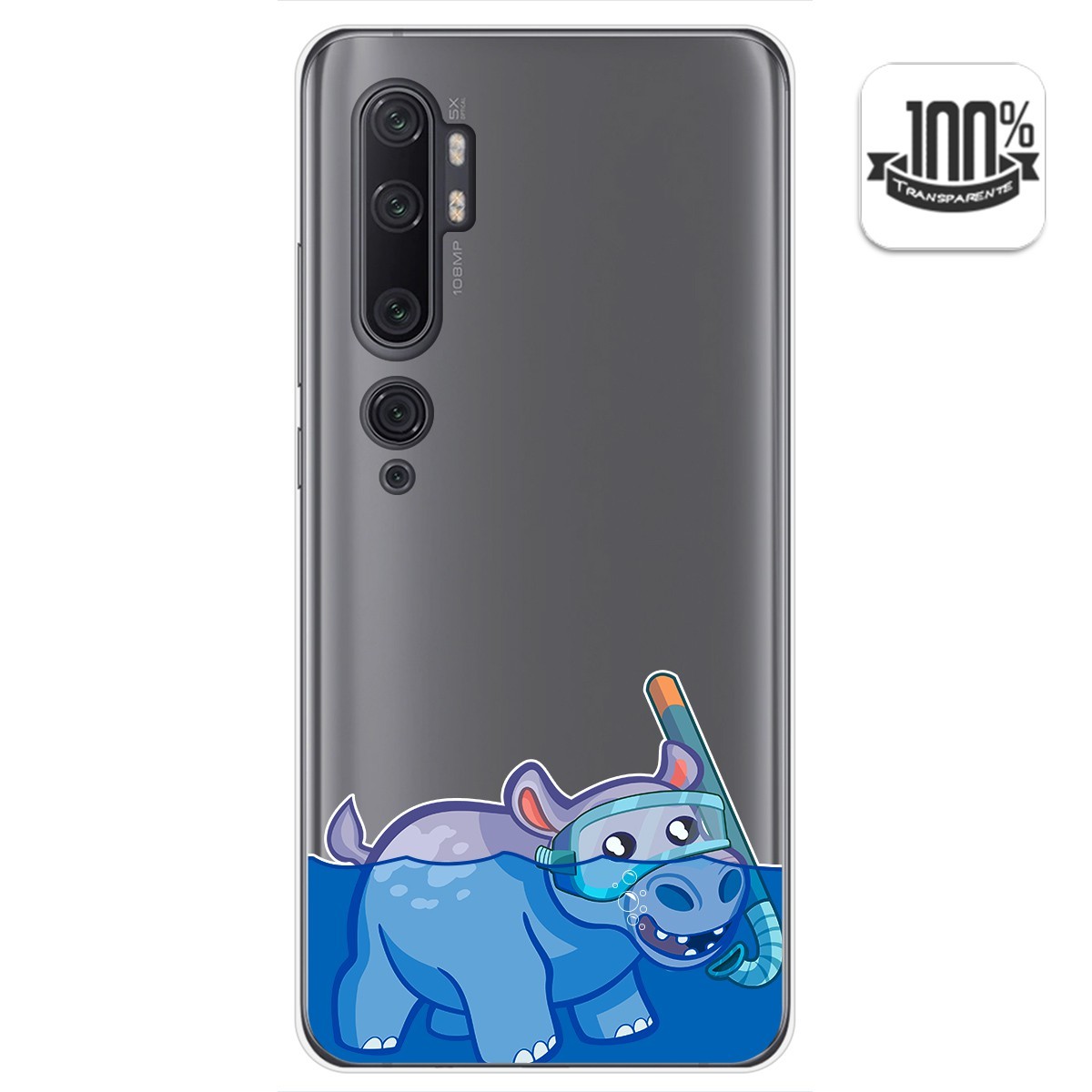 Funda Gel Transparente para Xiaomi Mi Note 10 diseño Hipo Dibujos