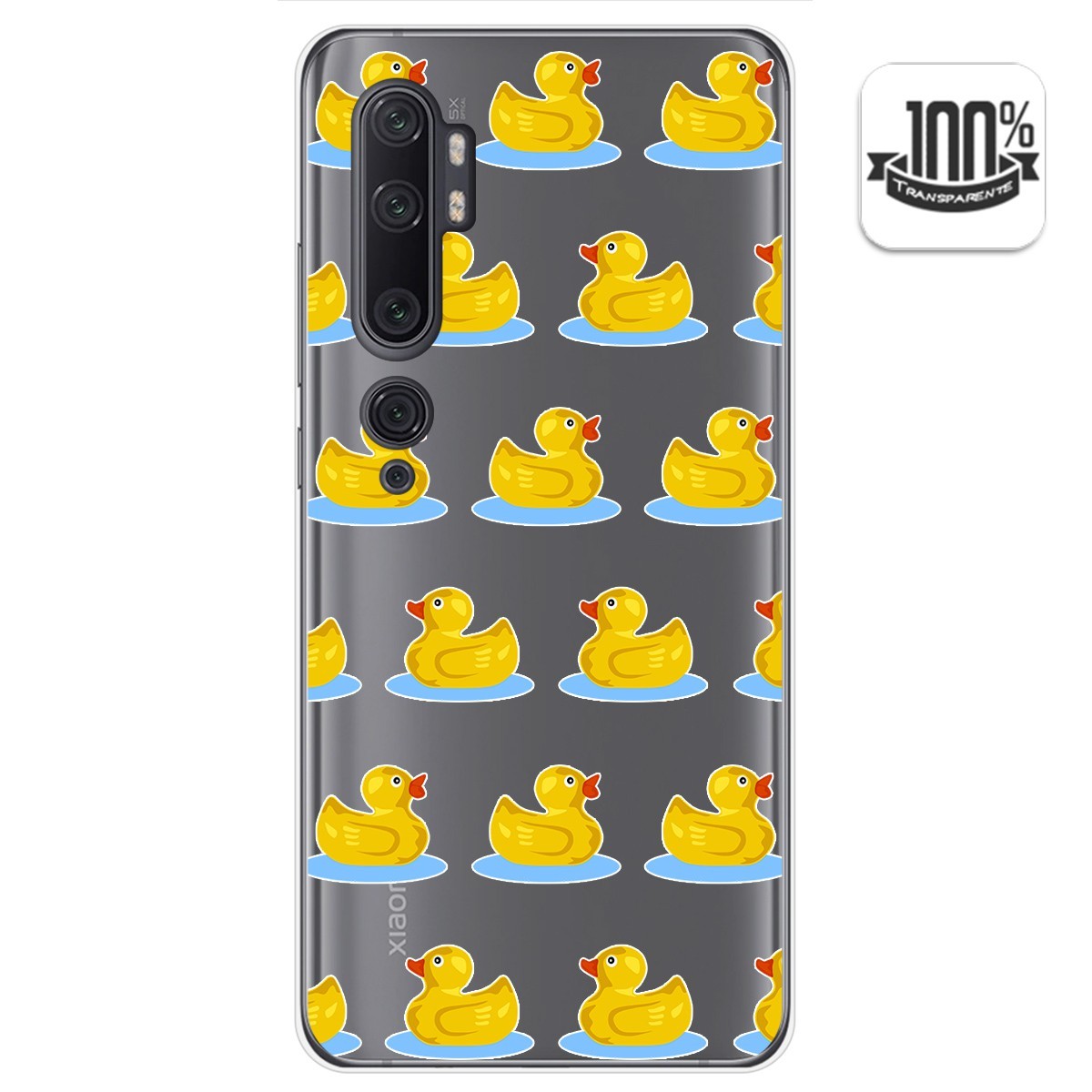Funda Gel Transparente para Xiaomi Mi Note 10 diseño Pato Dibujos