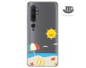 Funda Gel Transparente para Xiaomi Mi Note 10 diseño Playa Dibujos