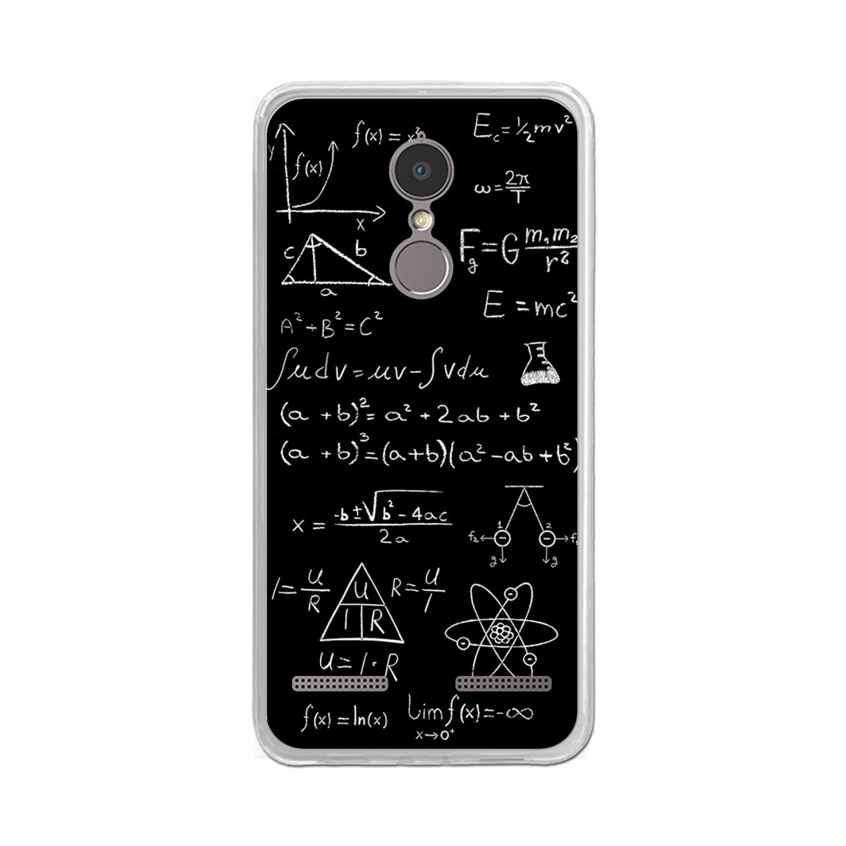 Funda Gel Tpu para Lenovo K6 4G 5" Diseño Formulas Dibujos