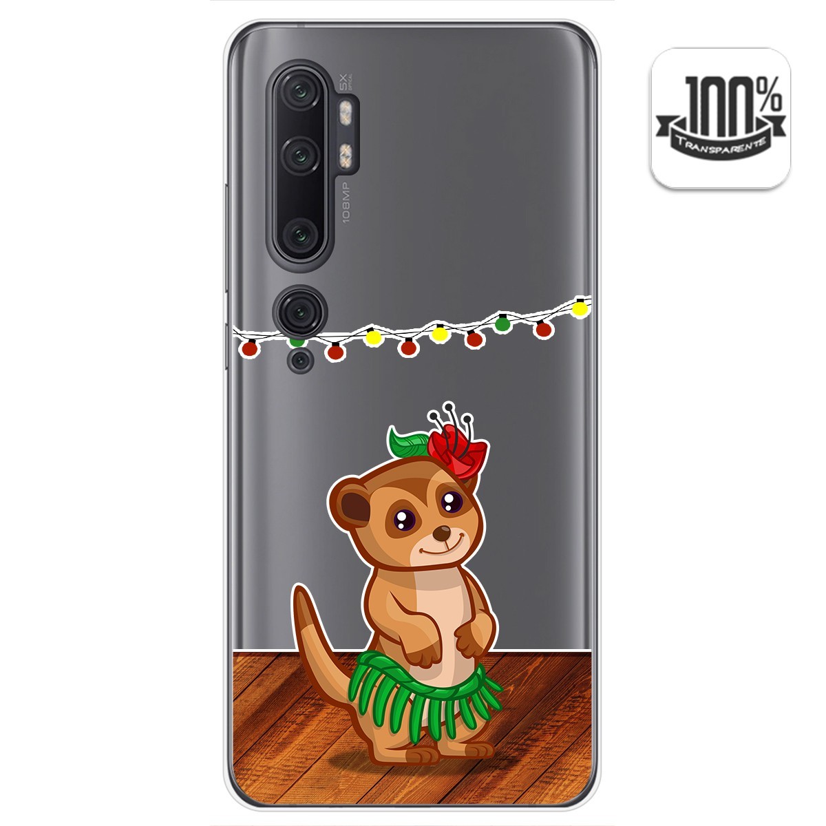 Funda Gel Transparente para Xiaomi Mi Note 10 diseño Suricata Dibujos