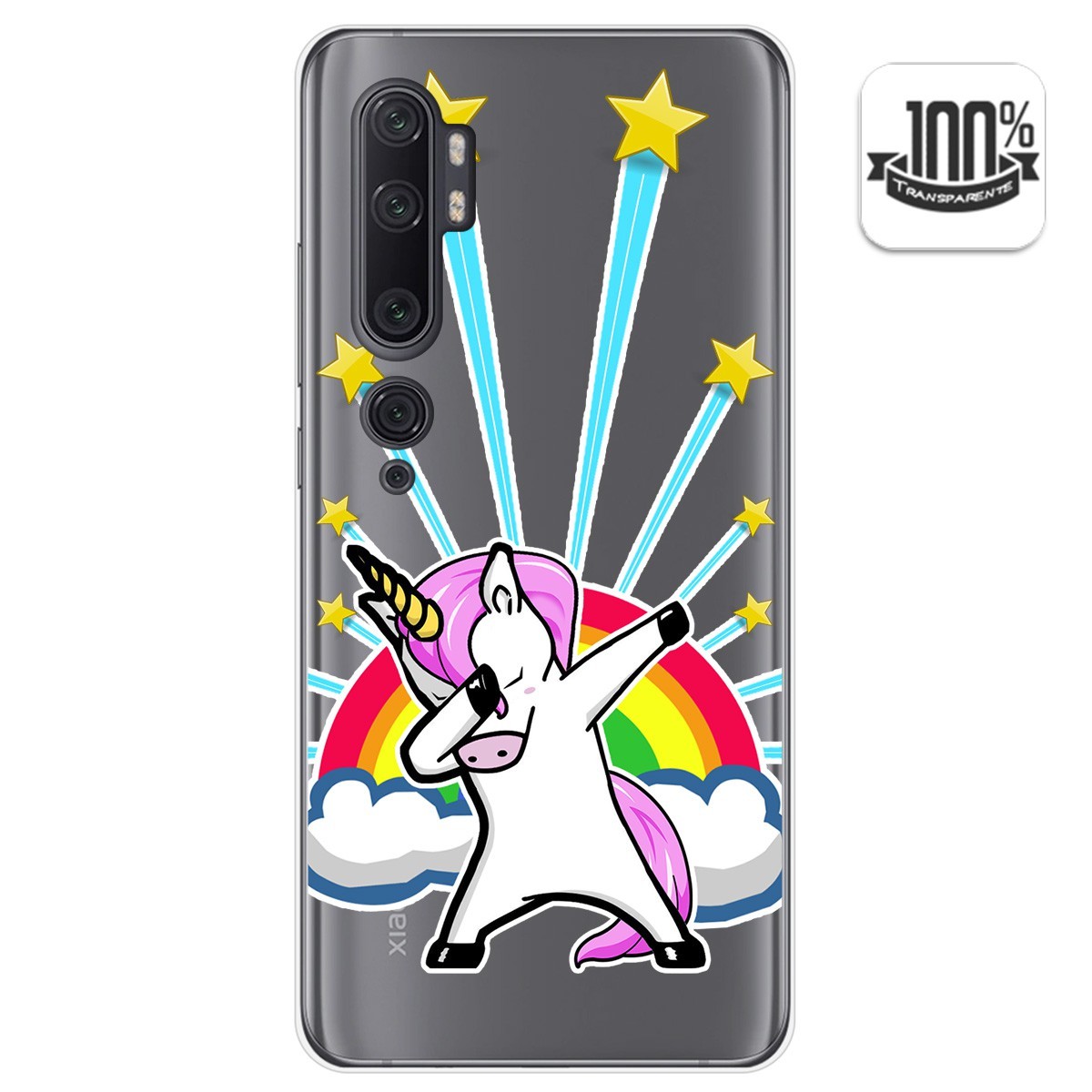Funda Gel Transparente para Xiaomi Mi Note 10 diseño Unicornio Dibujos