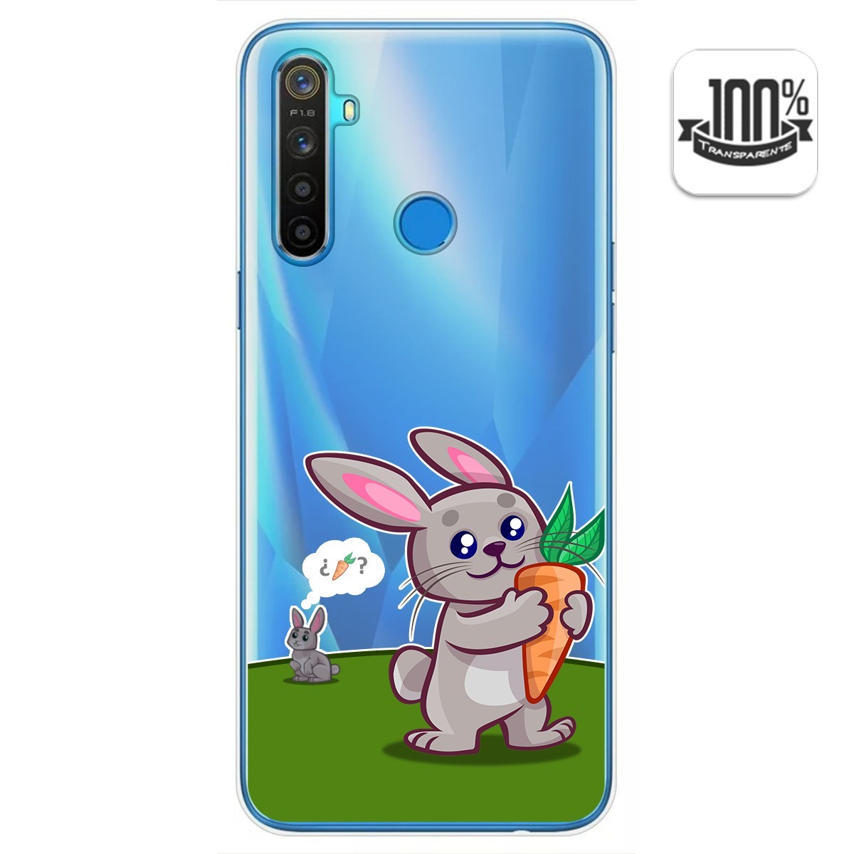 Funda Gel Transparente para Realme 5 / 5s / 5i / 6i diseño Conejo Dibujos