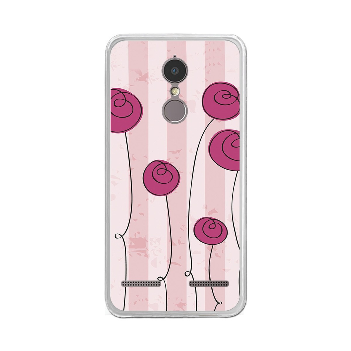 Funda Gel Tpu para Lenovo K6 4G 5" Diseño Flores Vintage Dibujos