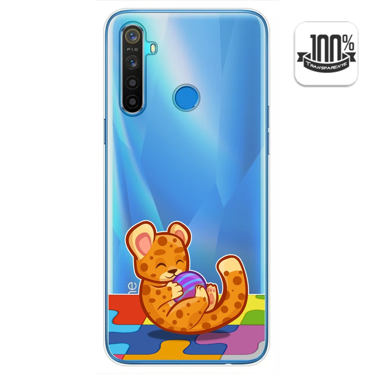 Funda Gel Transparente para Realme 5 / 5s / 5i / 6i diseño Leopardo Dibujos