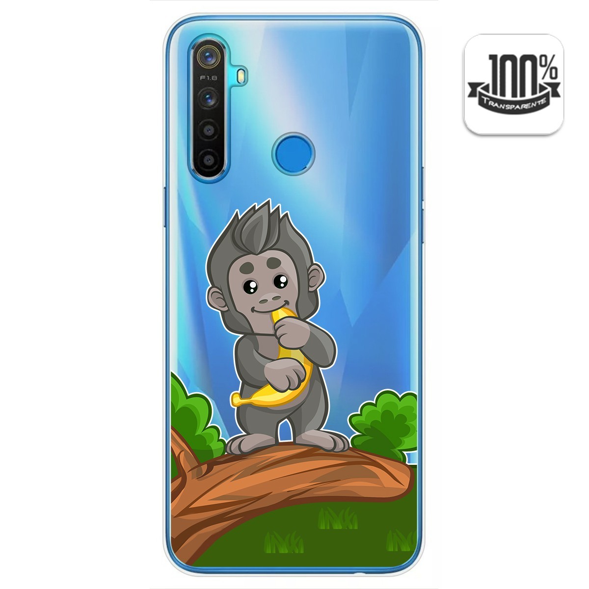 Funda Gel Transparente para Realme 5 / 5s / 5i / 6i diseño Mono Dibujos