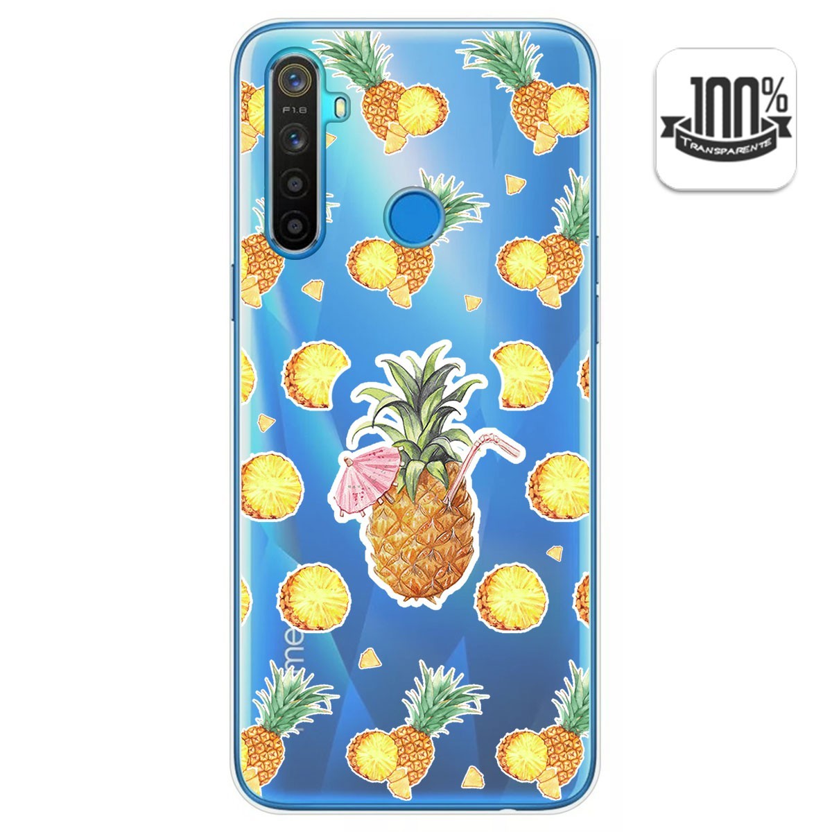 Funda Gel Transparente para Realme 5 / 5s / 5i / 6i diseño Piña Dibujos