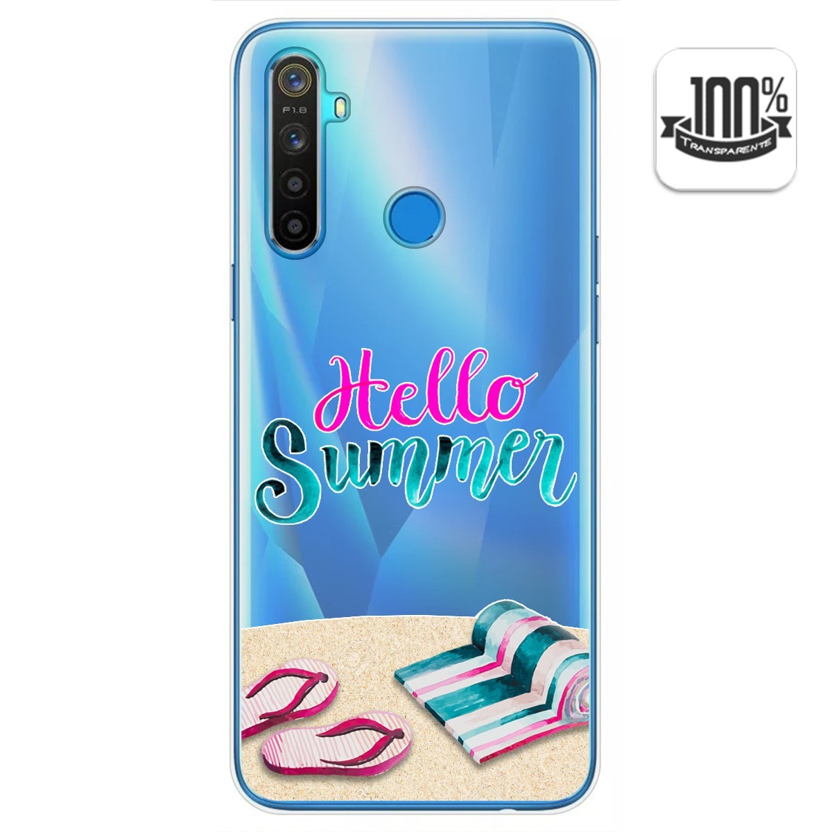 Funda Gel Transparente para Realme 5 / 5s / 5i / 6i diseño Summer Dibujos