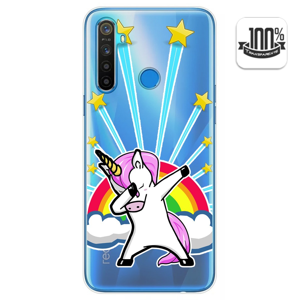 Funda Gel Transparente para Realme 5 / 5s / 5i / 6i diseño Unicornio Dibujos