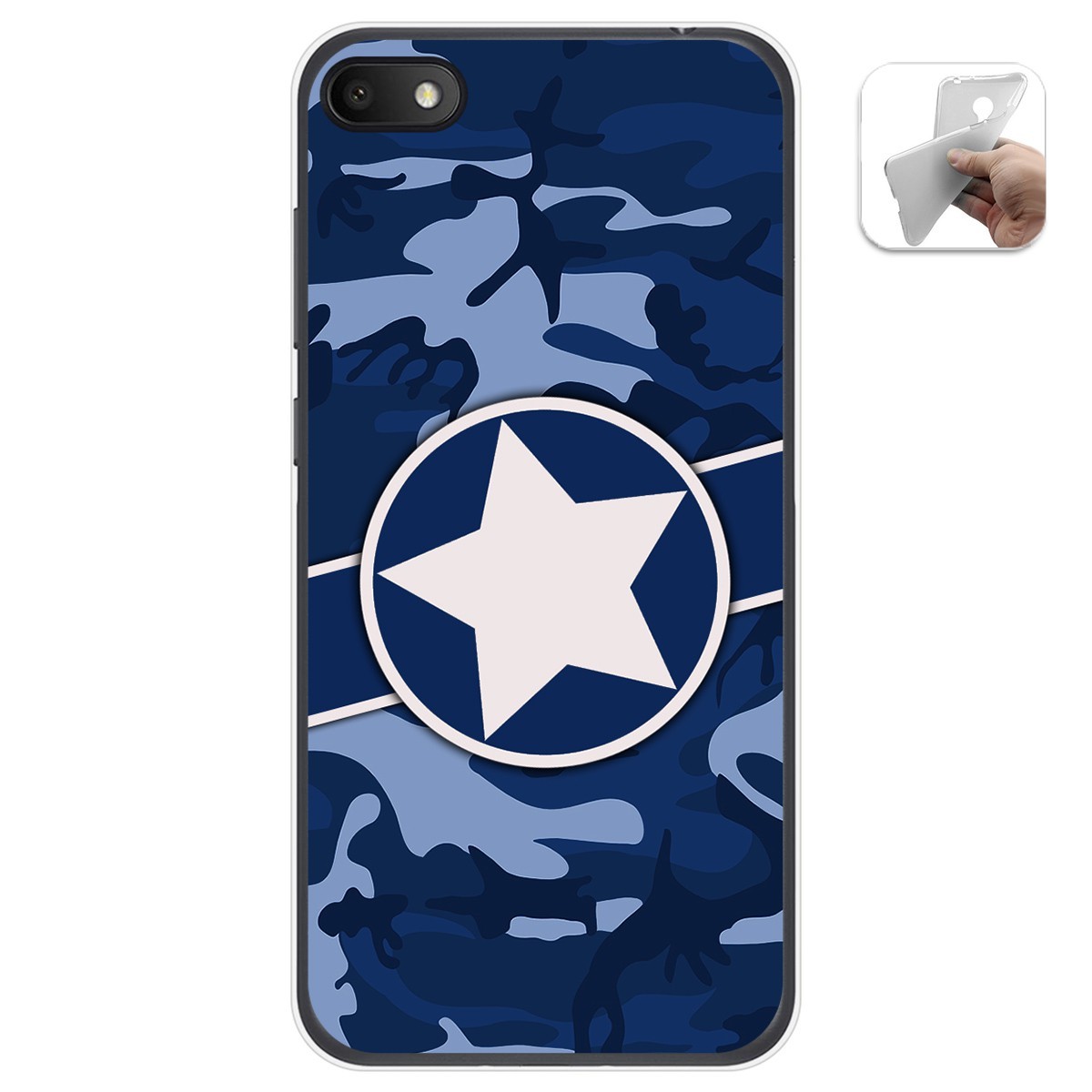 Funda Gel Tpu para Alcatel 1V 2019 diseño Camuflaje 03 Dibujos