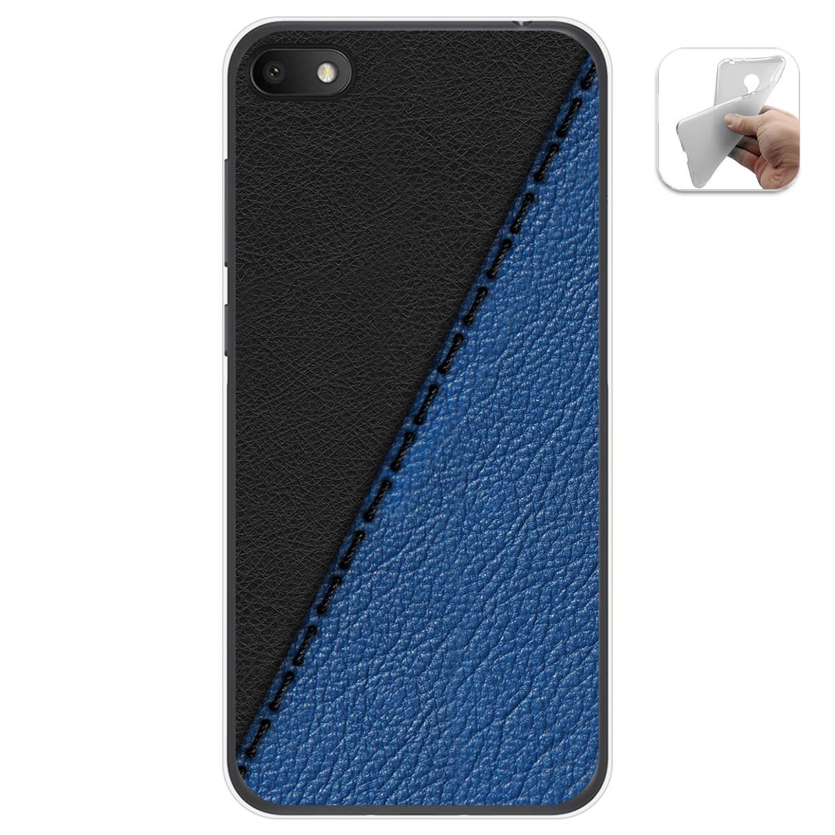 Funda Gel Tpu para Alcatel 1V 2019 diseño Cuero 02 Dibujos