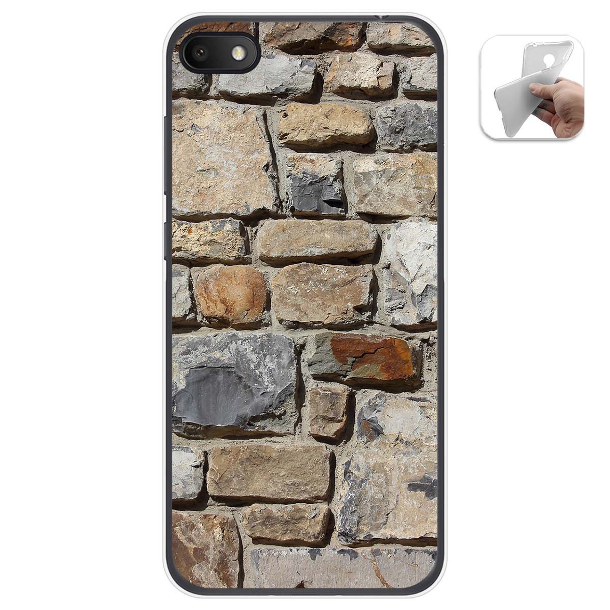 Funda Gel Tpu para Alcatel 1V 2019 diseño Ladrillo 03 Dibujos